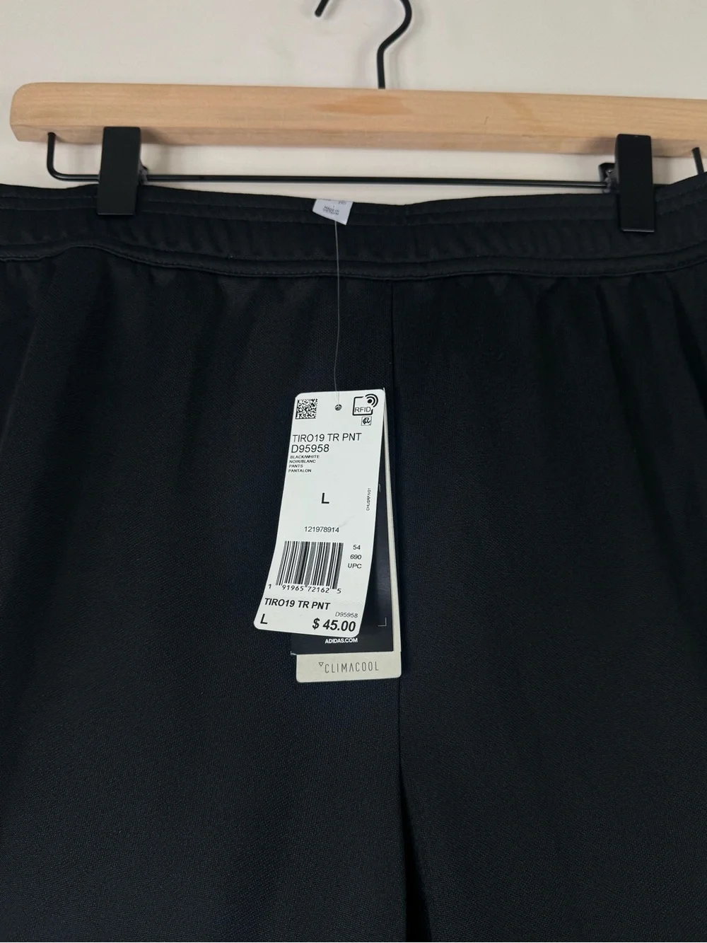 Adidas Tiro 19 Climacool Track Pants Black White Men’s Size L NWT